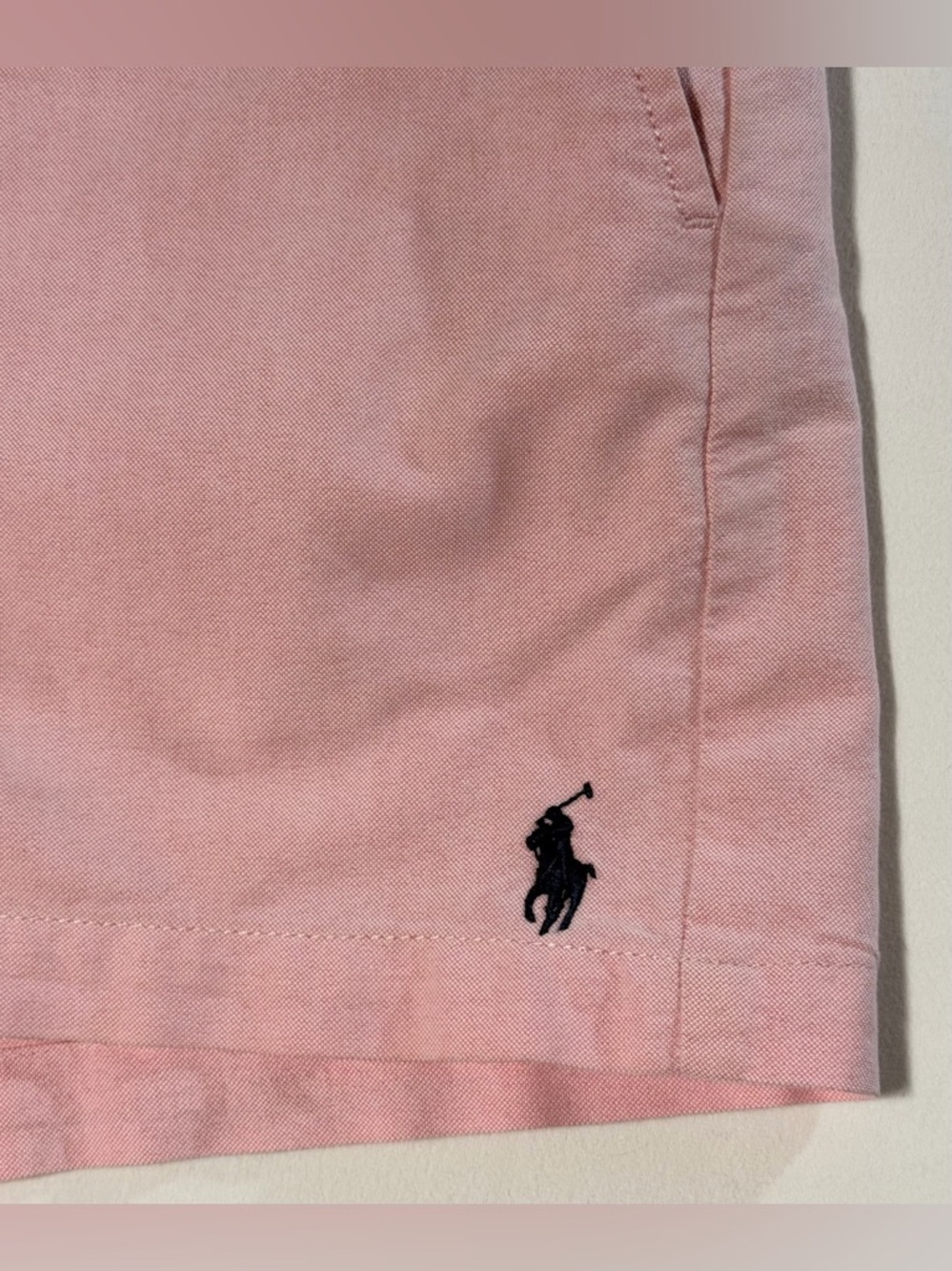 Polo Ralph Lauren Women's Pink Oxford Chino Shorts - Size 10 - Embroidered Pony - Picture 2 of 9